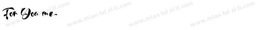 For You me字体转换